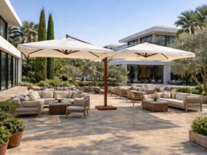 Parasol wspornikowy w kształcie litery „T” 3,5x7m „Double Palermo”