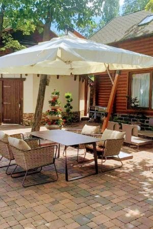 Parasol zewnętrzny wspornikowy „XL” 3x4m, jednokopułowy, kopuła prostokątna