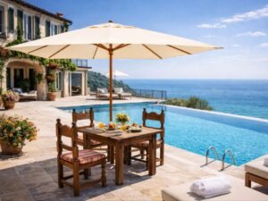 Parasol zewnętrzny Milan, kwadratowa kopuła 3x3m