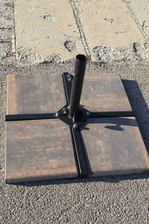 Stojak TN80 do parasol Solo, Praga, Genua, Wiedeń z czterema ciężarkami